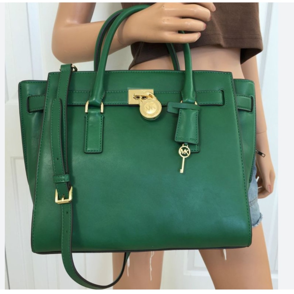 Michael Kors Green Hamilton Large Traveler Bag-New with detached tags - Picture 1 of 11